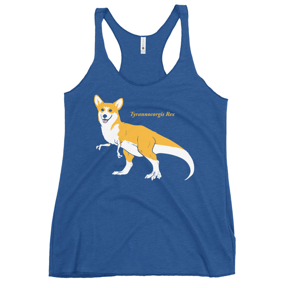 Tyrannocorgis Rex Women's Racerback Tank