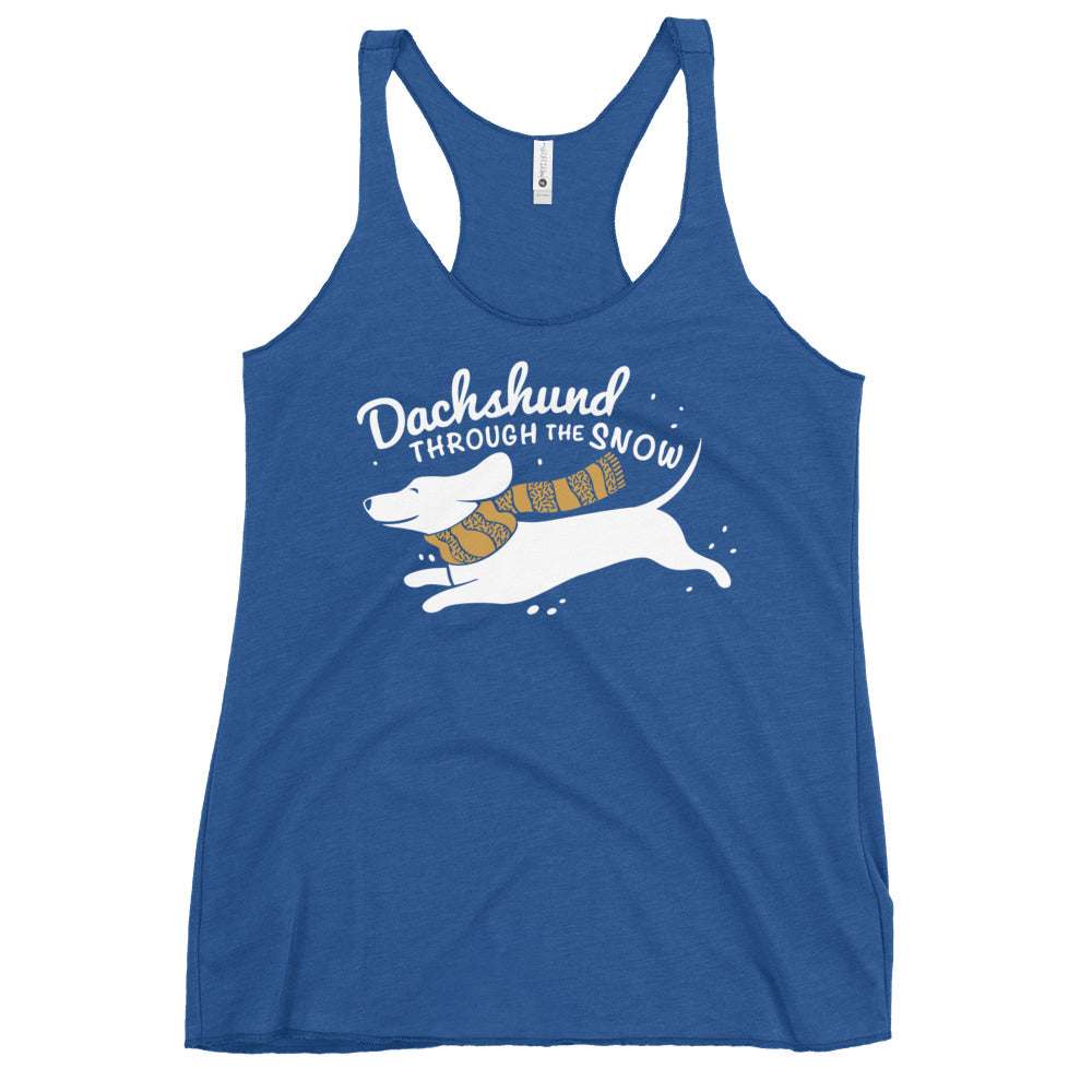 Dachshund Through The Snow Women's Racerback Tank