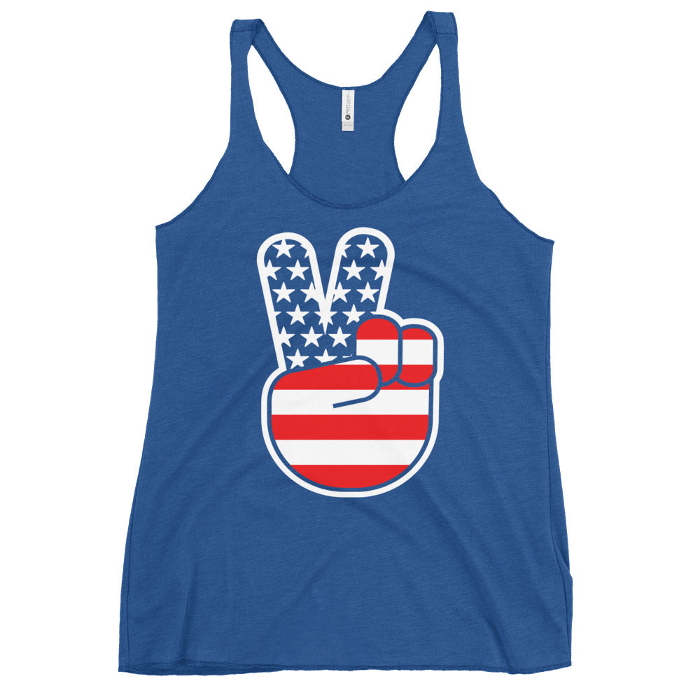 USA Peace Women's Racerback Tank