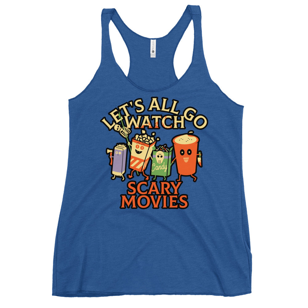 Let's All Go Watch Scary Movies Limited Edition Women's Racerback Tank