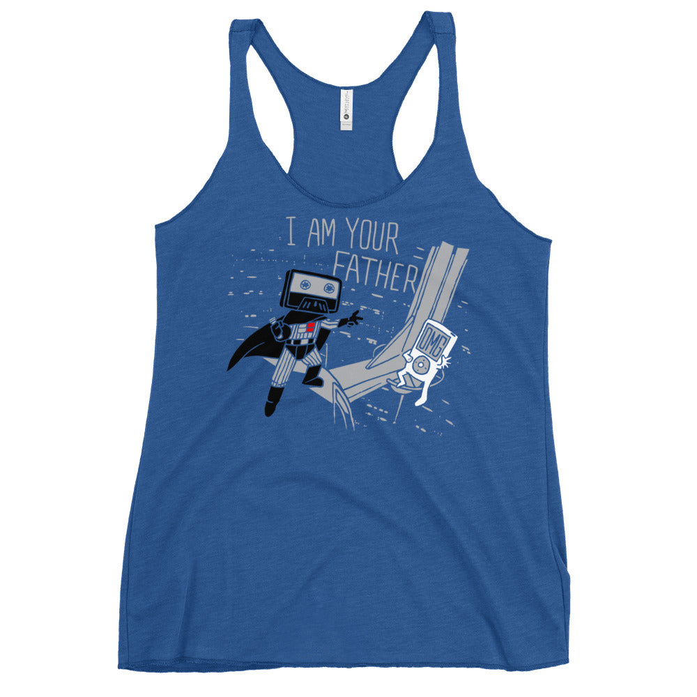 I Am Your Father Cassette Women's Racerback Tank