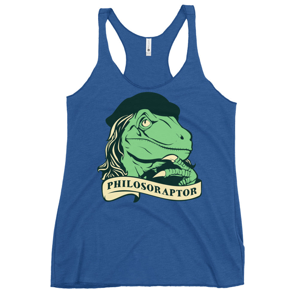 Philosoraptor Women's Racerback Tank
