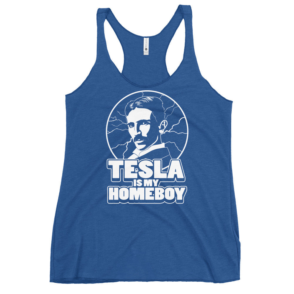 Tesla Is My Homeboy Women's Racerback Tank