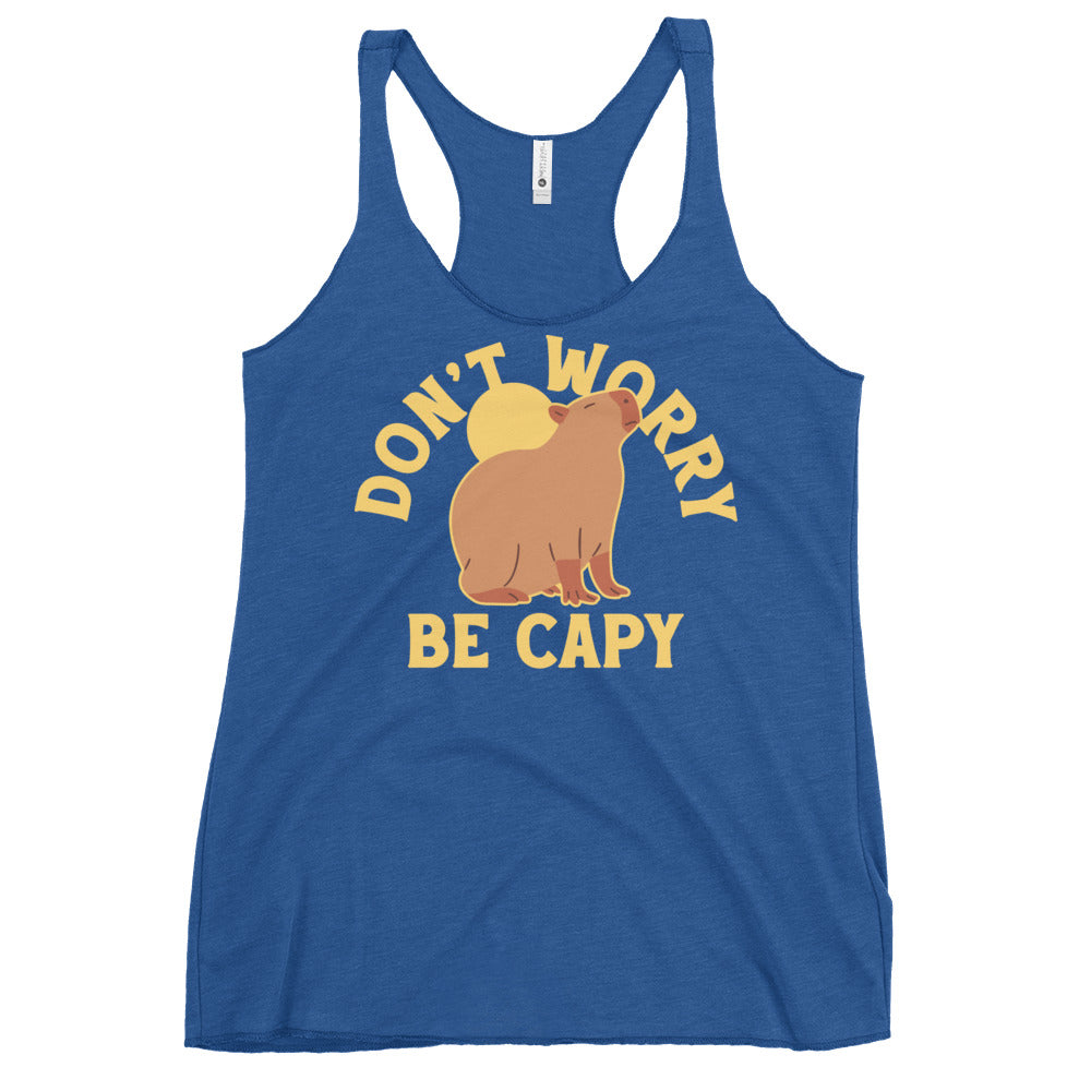 Don't Worry Be Capy Women's Racerback Tank