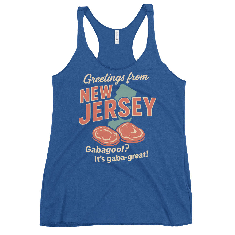 Greetings From New Jersey Women's Racerback Tank