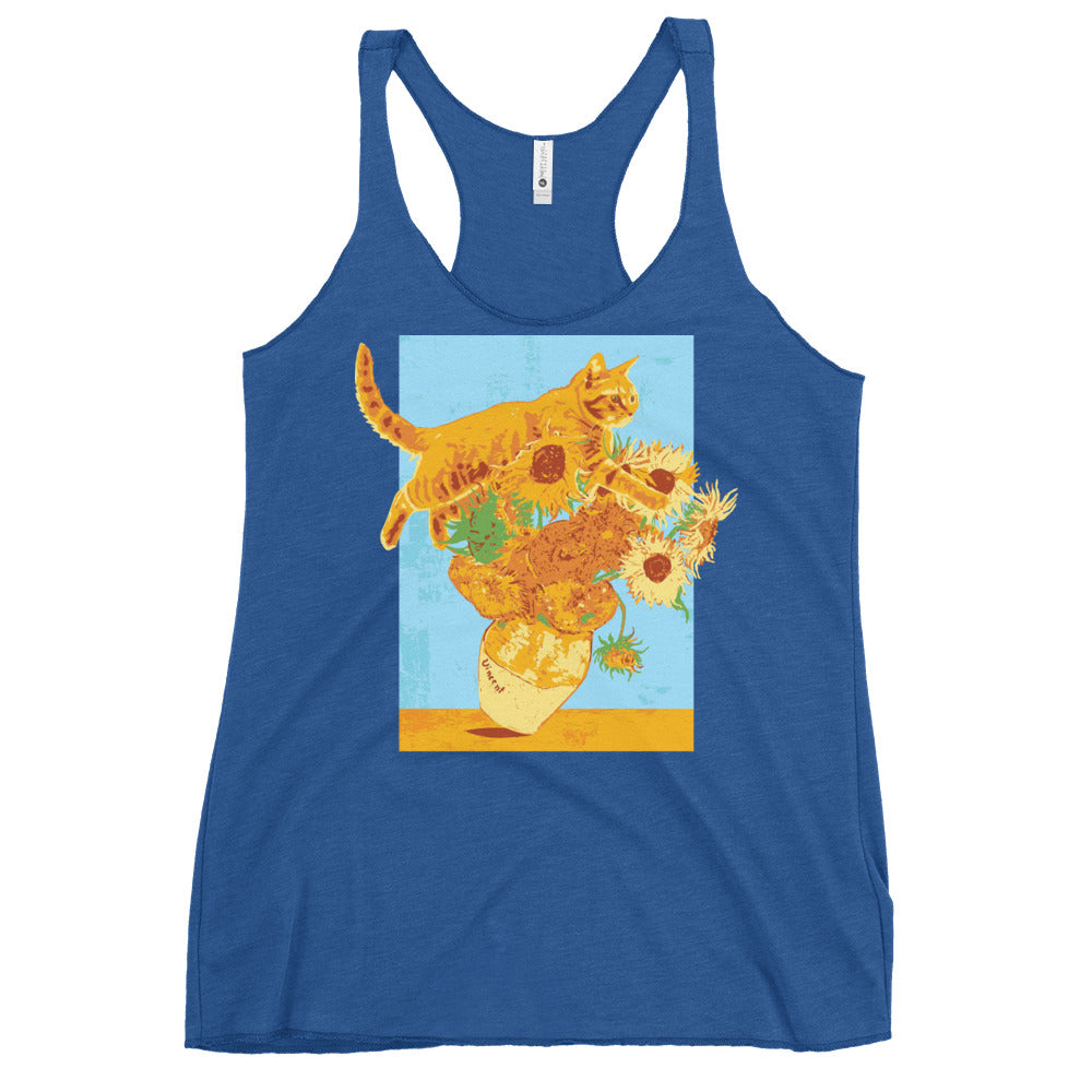 Van Gogh's Cat Women's Racerback Tank