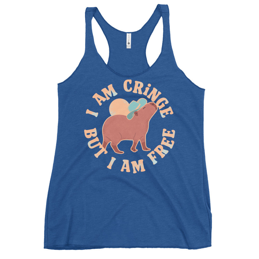 I Am Cringe But I Am Free Women's Racerback Tank