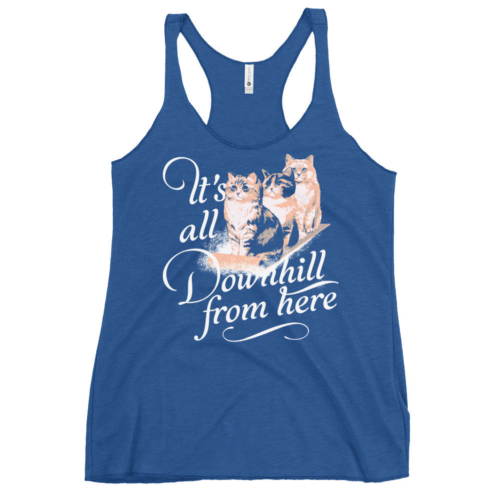 It's All Downhill From Here Women's Racerback Tank