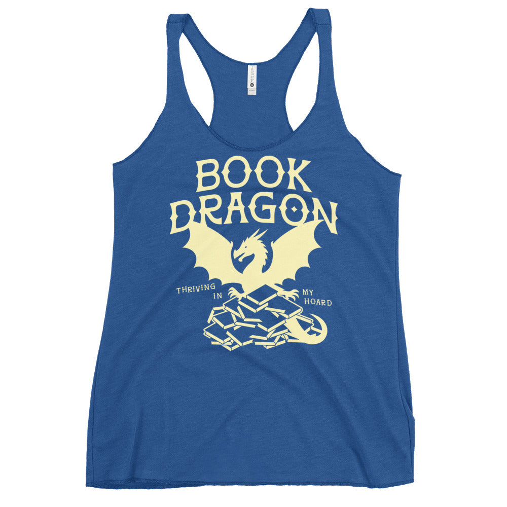 Book Dragon Thriving In My Hoard Women's Racerback Tank