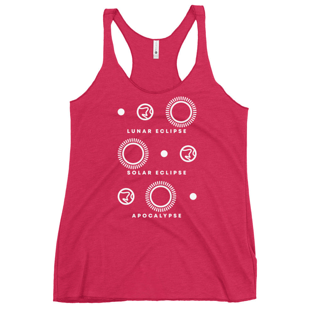 Lunar Eclipse Solar Eclipse Apocalypse Women's Racerback Tank