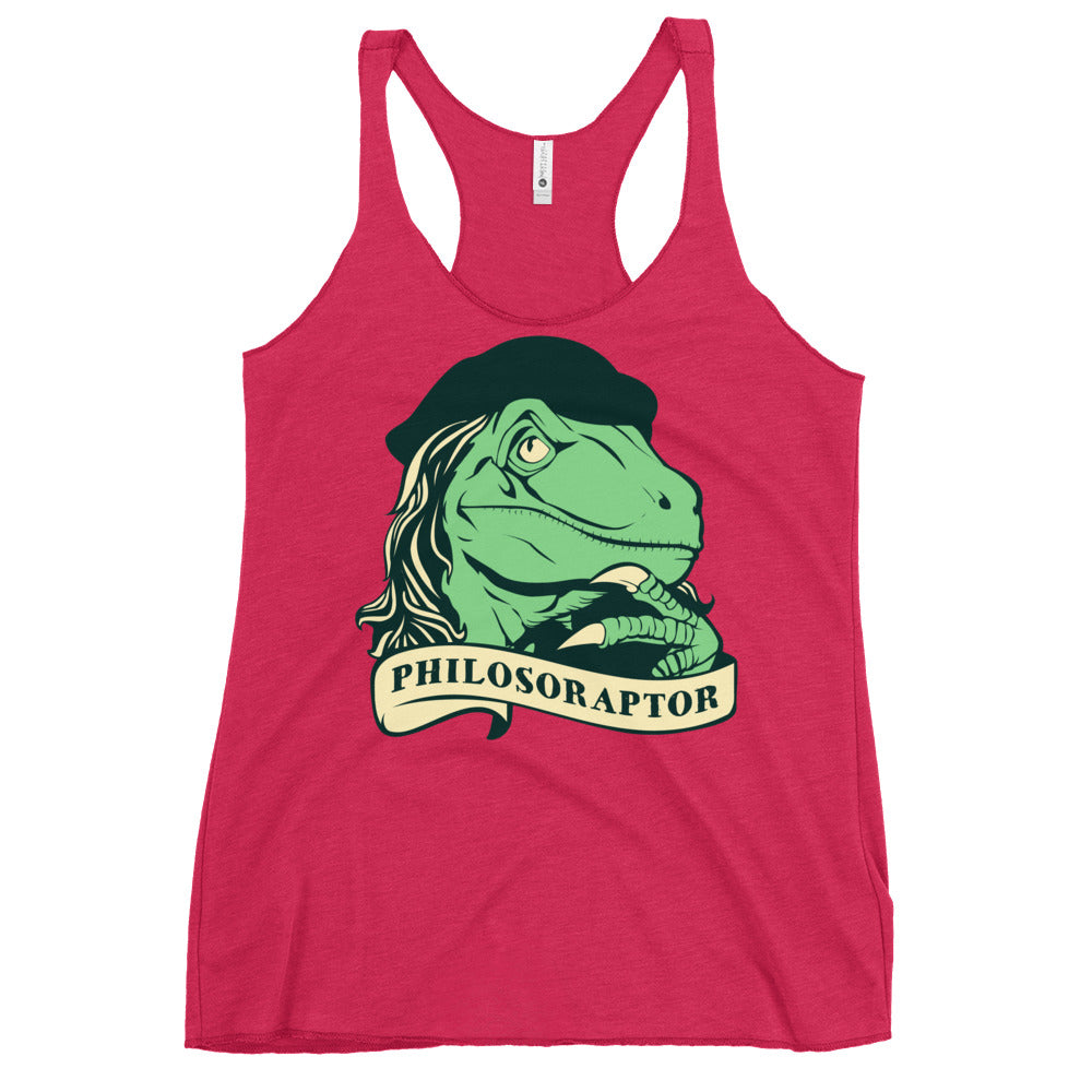 Philosoraptor Women's Racerback Tank