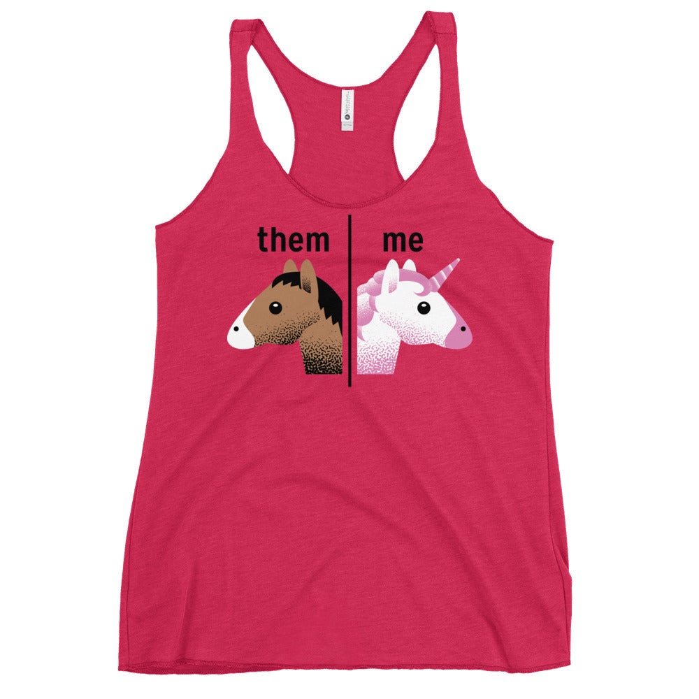 Them - Me Women's Racerback Tank