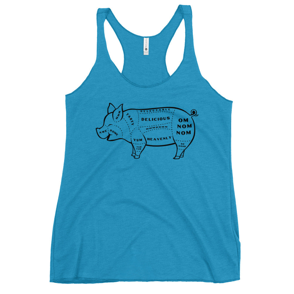 Tasty Pig Cuts Women's Racerback Tank