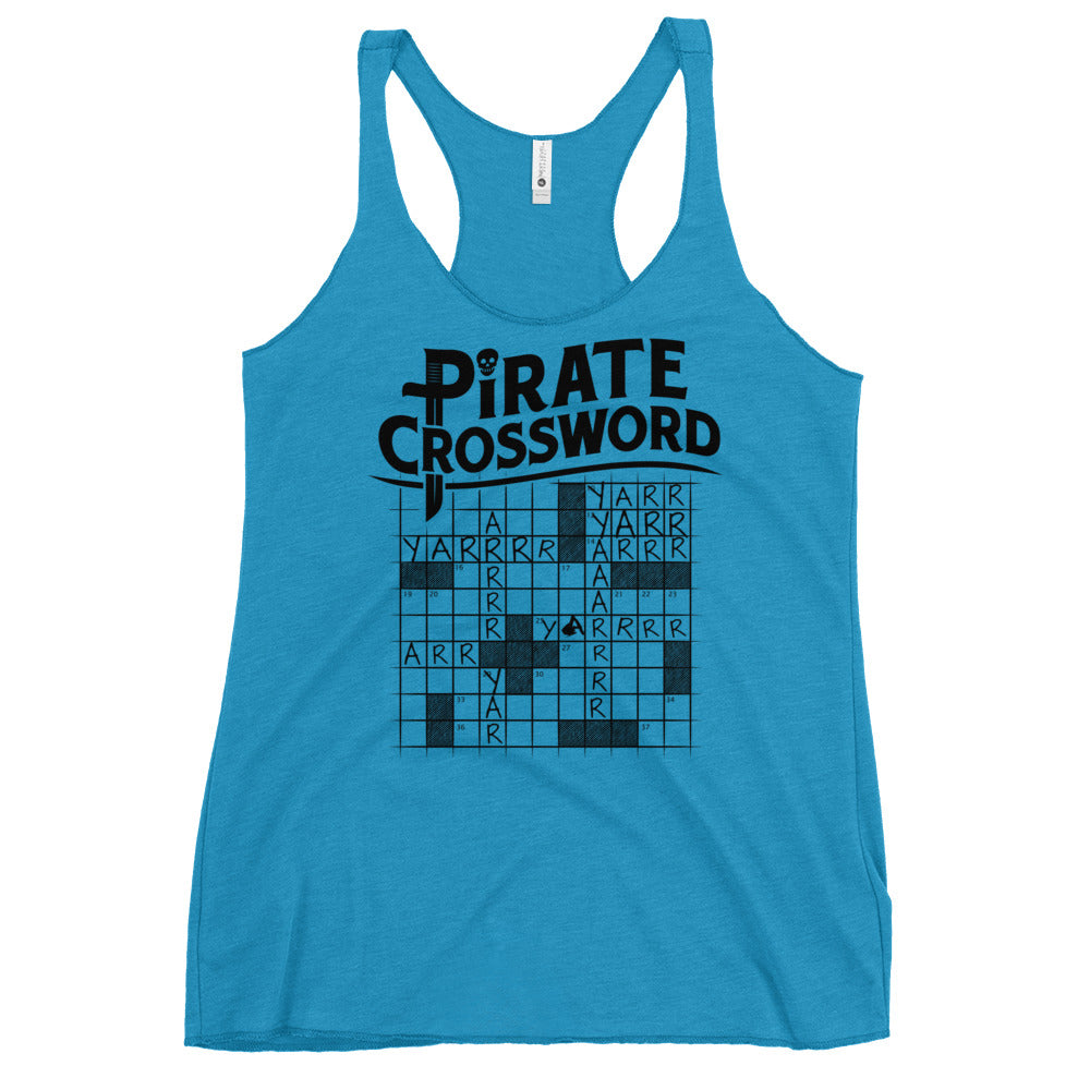 Pirate Crossword Women's Racerback Tank