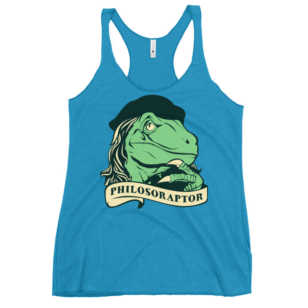 Philosoraptor Women's Racerback Tank