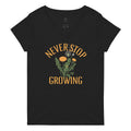 Never Stop Growing Women's V-Neck Tee