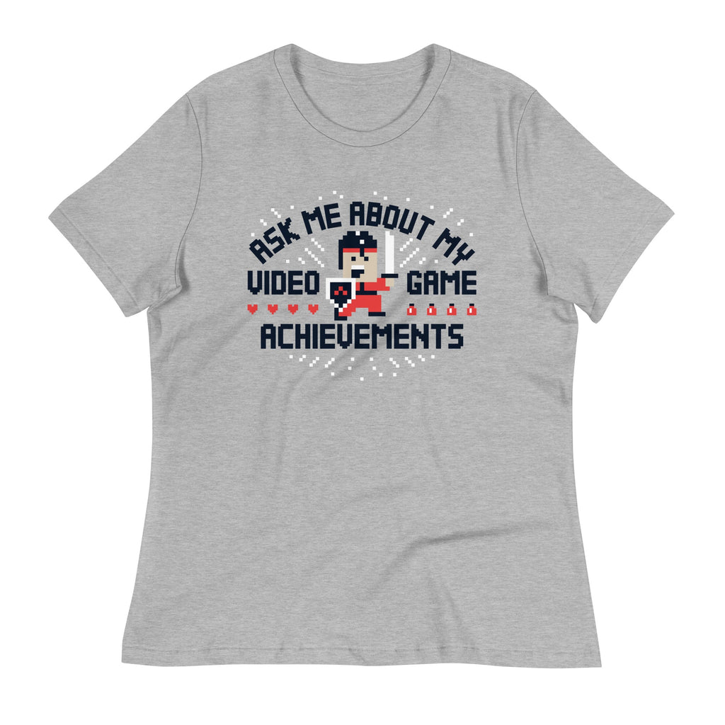 Ask Me About My Video Game Achievements Women's Signature Tee
