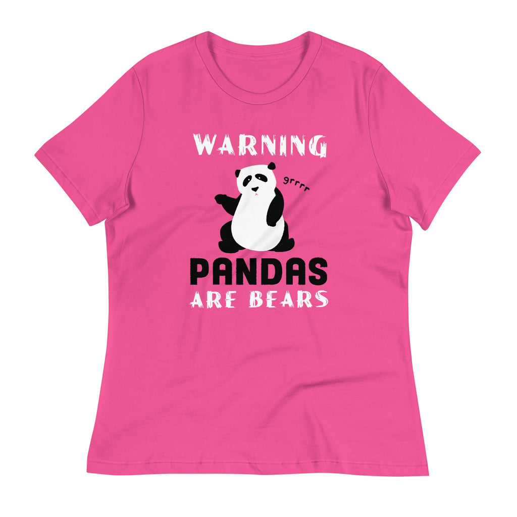 Warning, Pandas Are Bears Women's Signature Tee