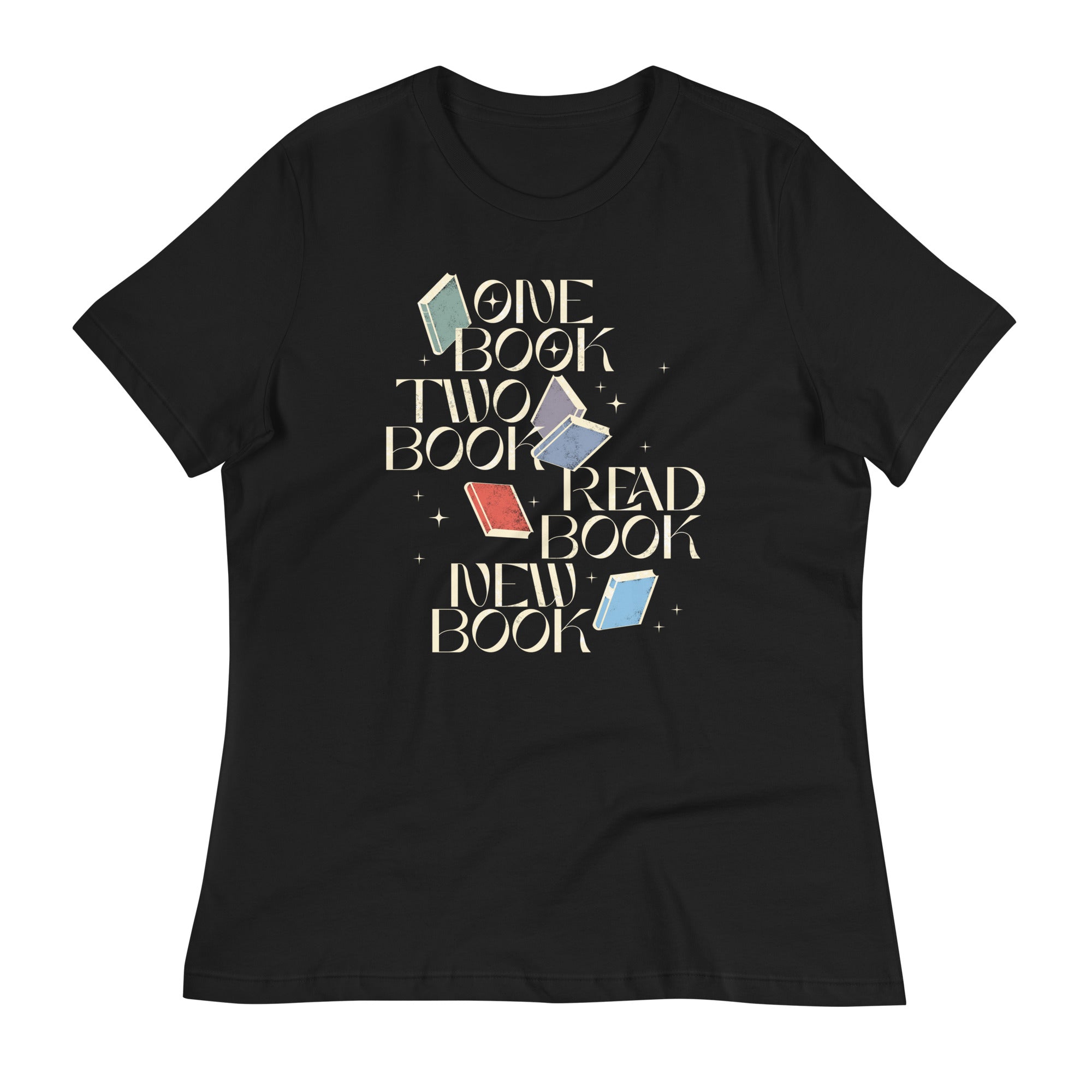 One Book Two Book Read Book New Book Women's Signature Tee