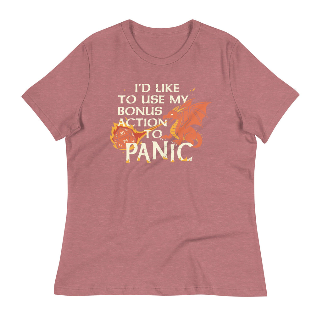 I'd Like To Use My Bonus Action To Panic Women's Signature Tee