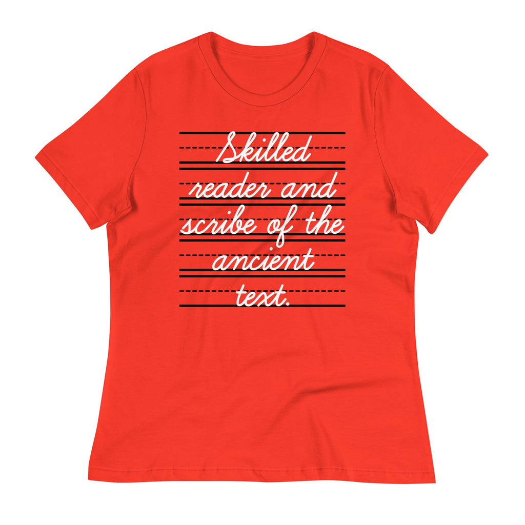 Skilled Reader And Scribe Of The Ancient Text Women's Signature Tee