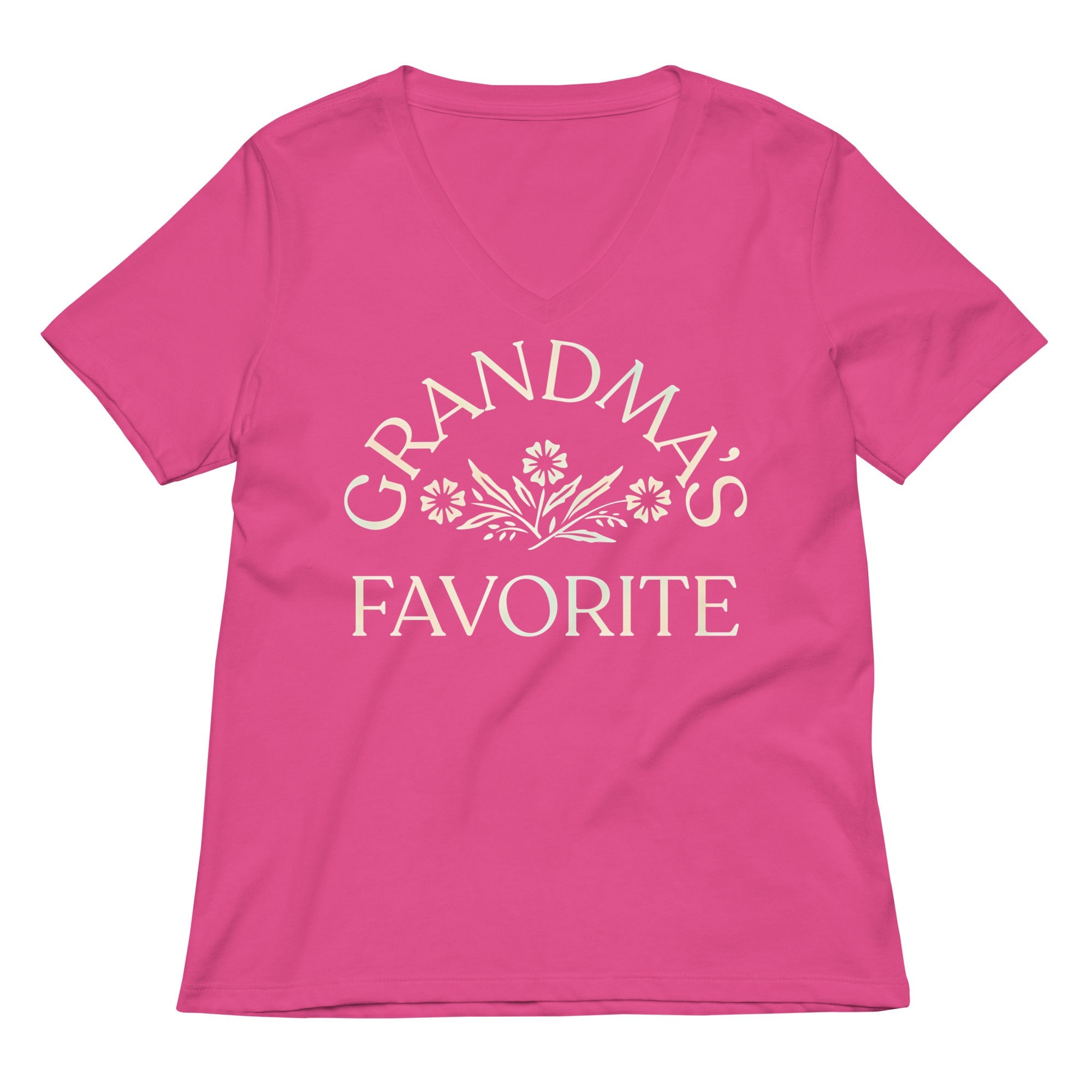 Grandma's Favorite Women's V-Neck Tee