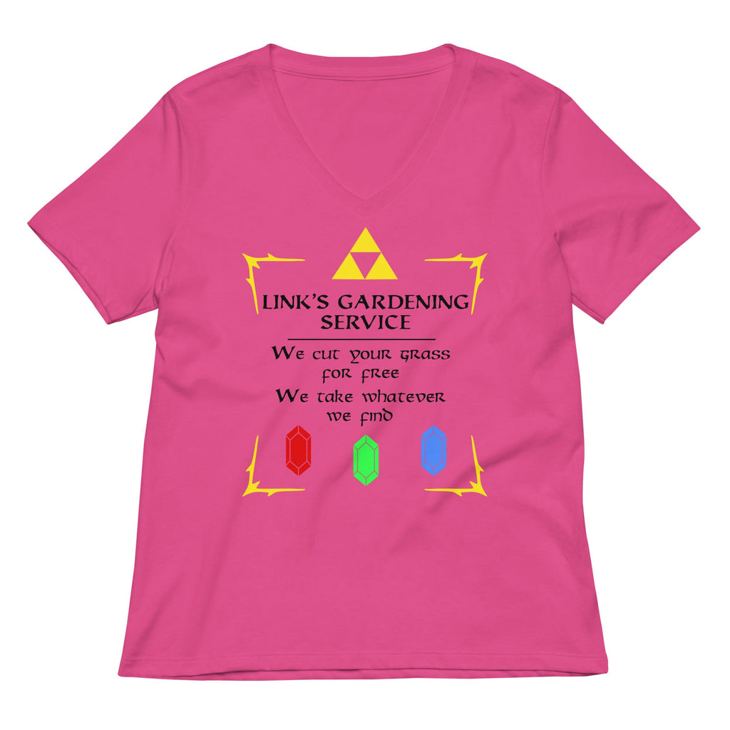 Link's Gardening Service Women's V-Neck Tee