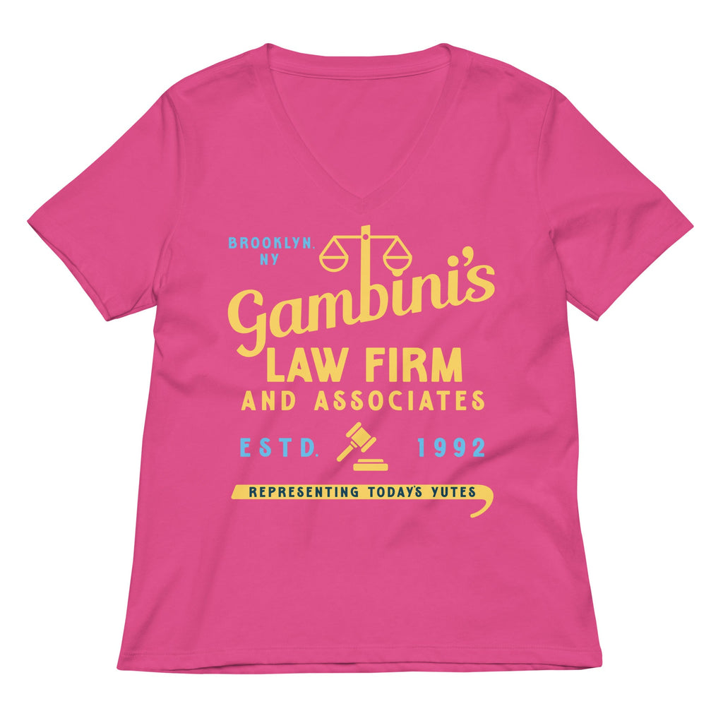 Gambini's Law Firm Women's V-Neck Tee