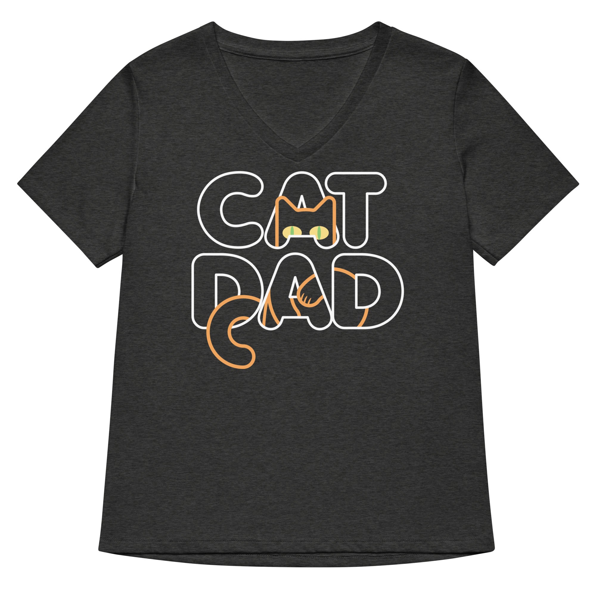 Cat Dad Women's V-Neck Tee