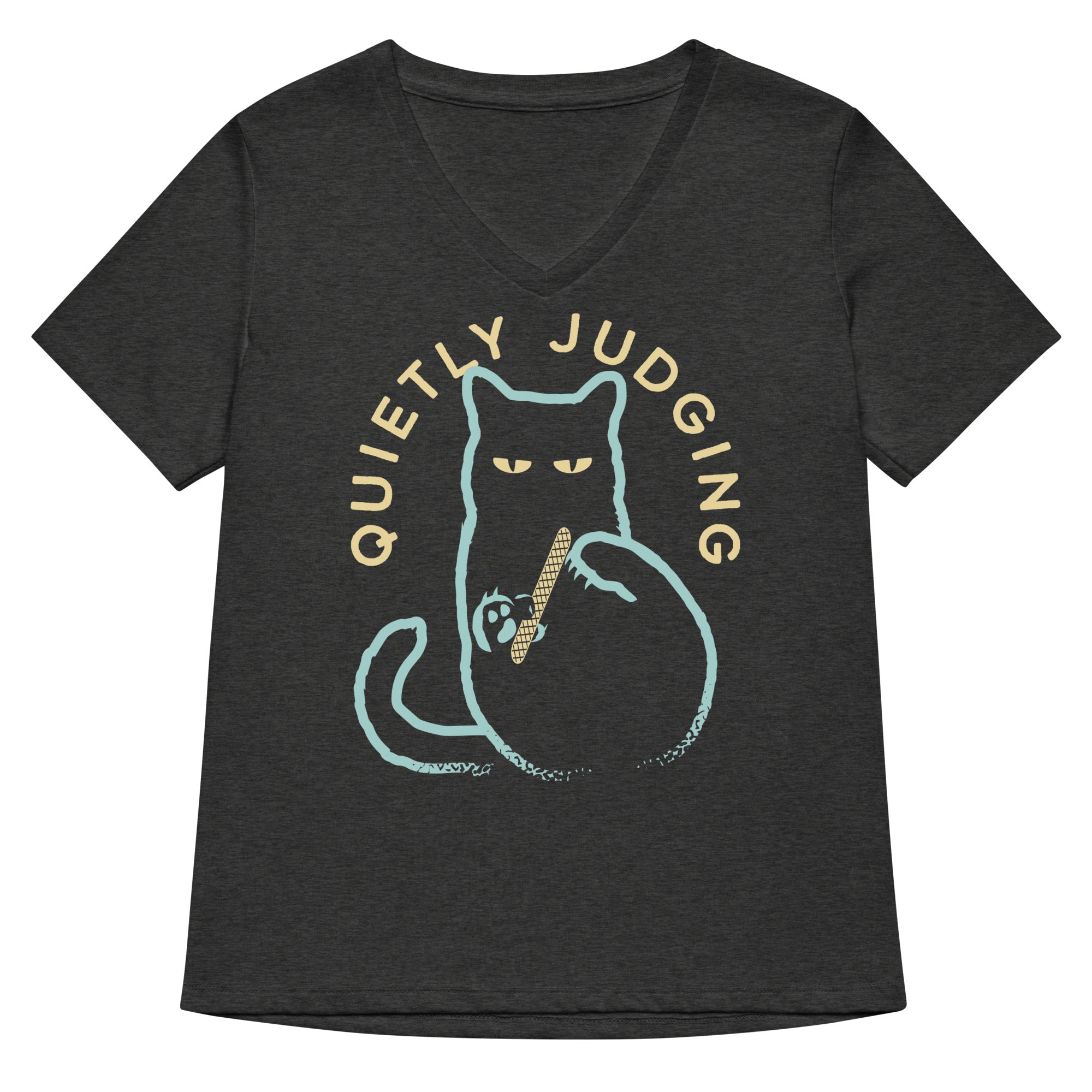 Quietly Judging Women's V-Neck Tee