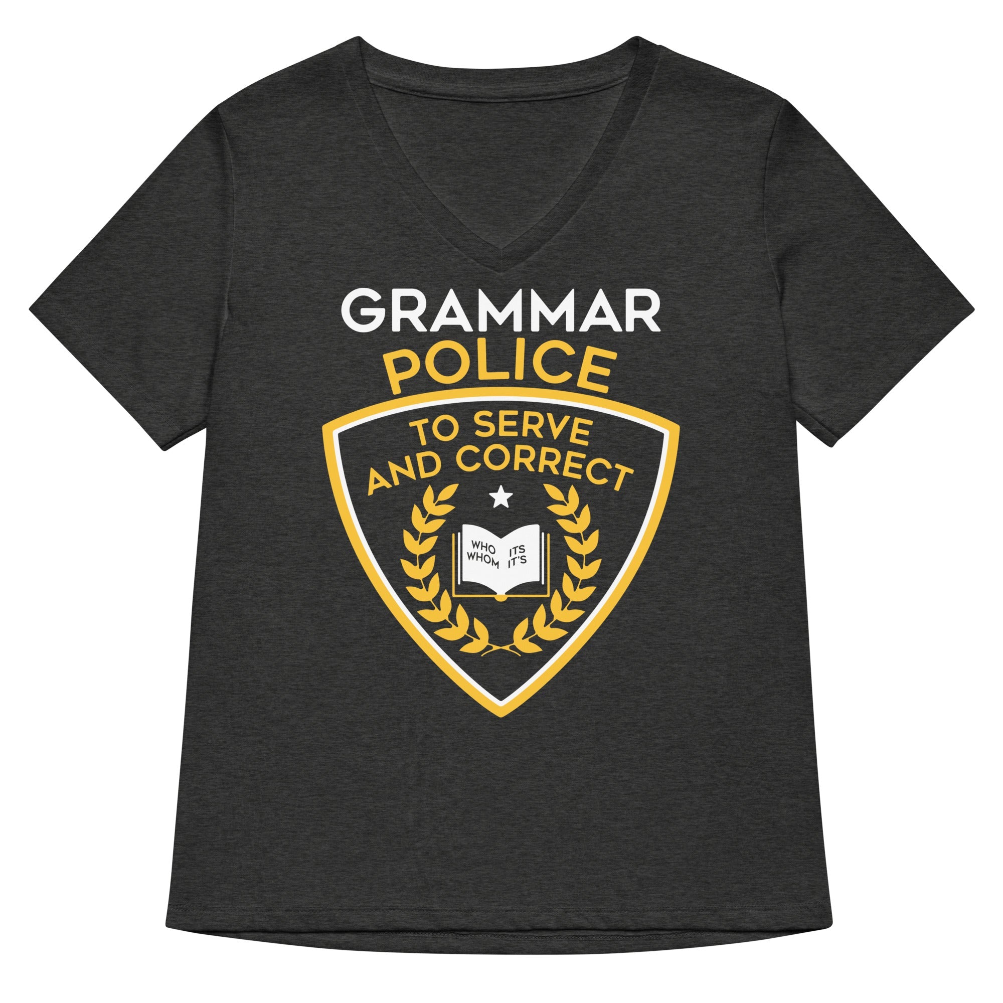 Grammar Police Women's V-Neck Tee
