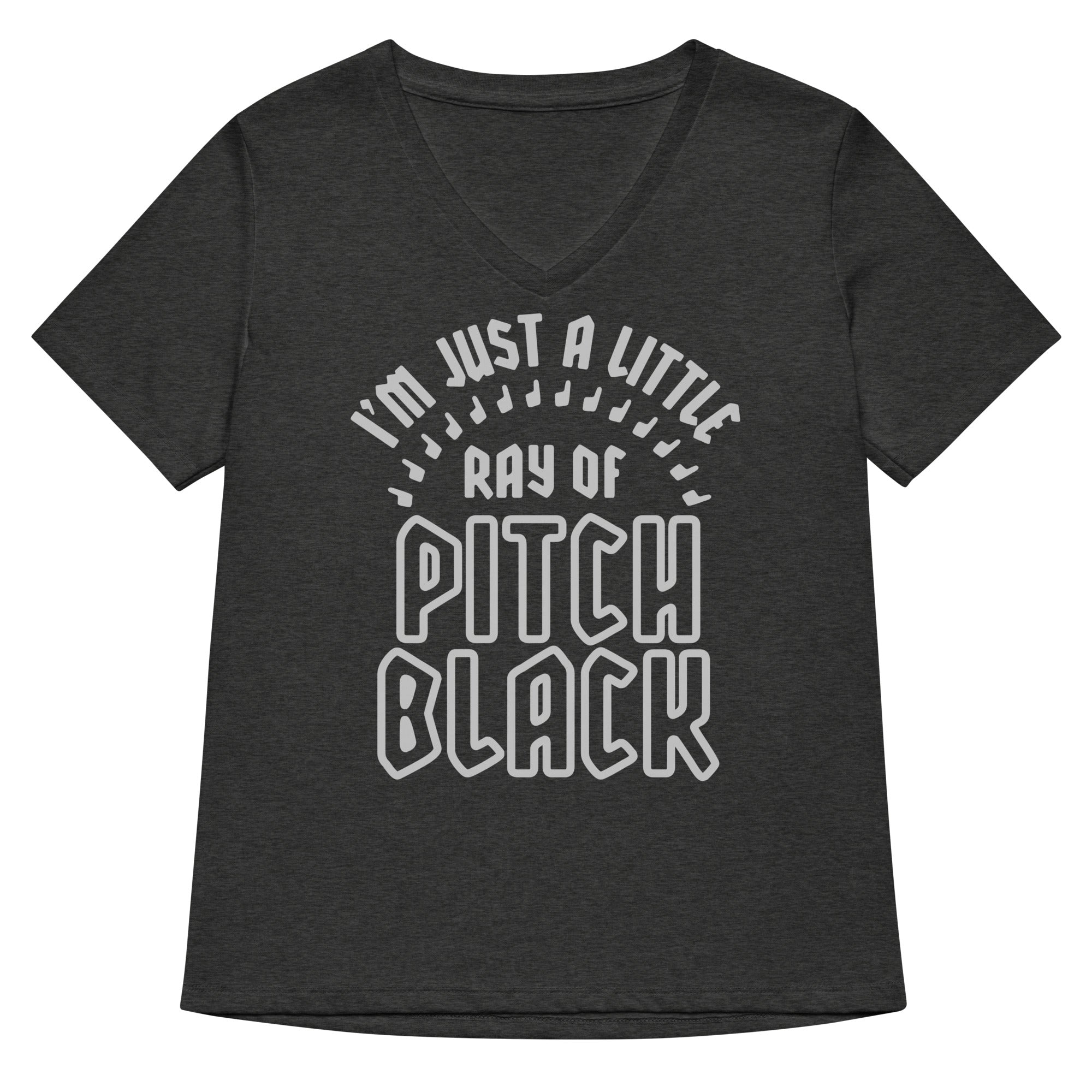 Ray Of Pitch Black Women's V-Neck Tee