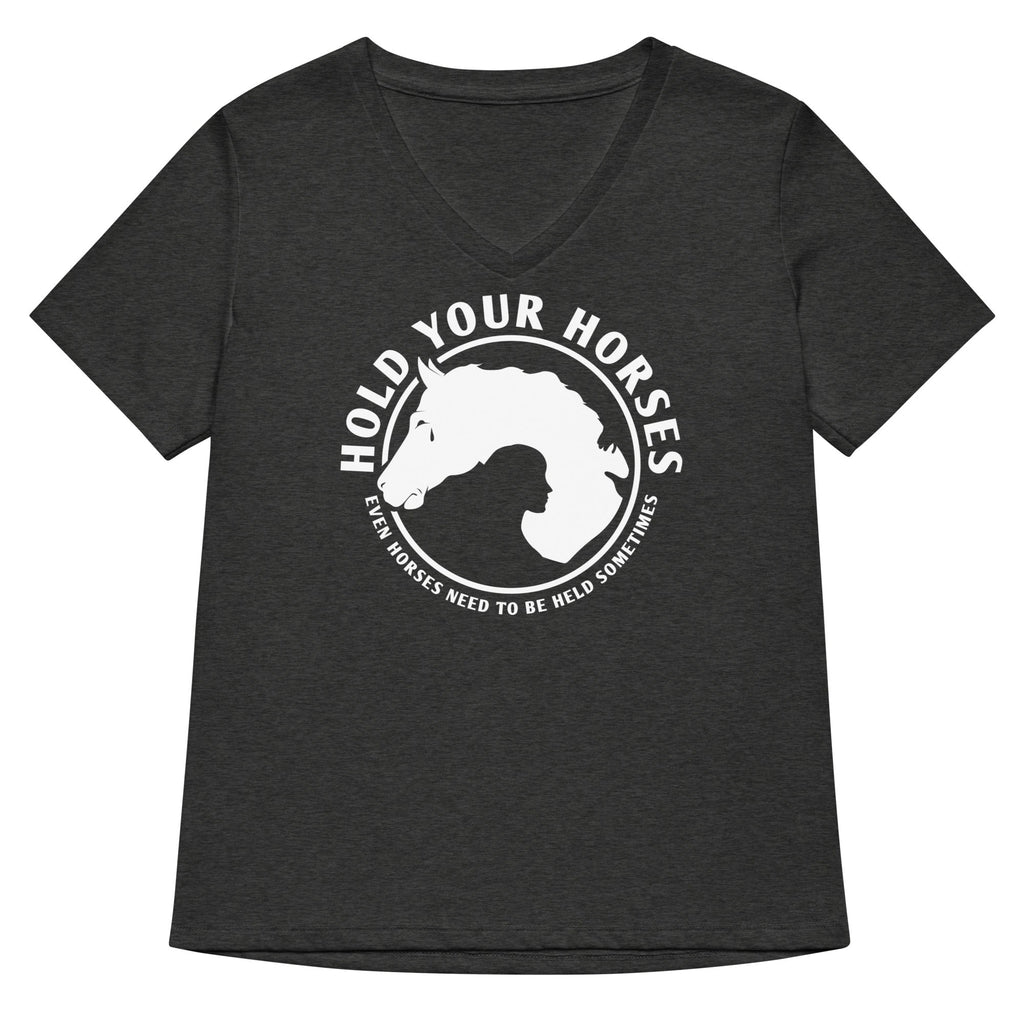 Hold Your Horses Women's V-Neck Tee