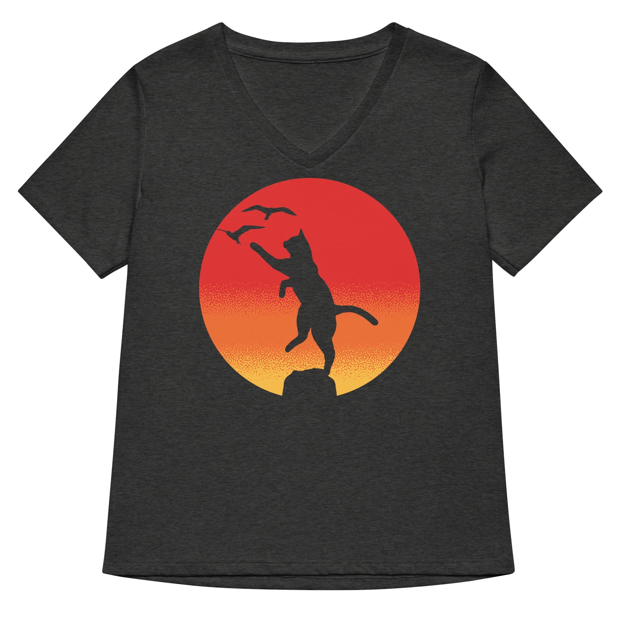 The Karate Cat Women's V-Neck Tee