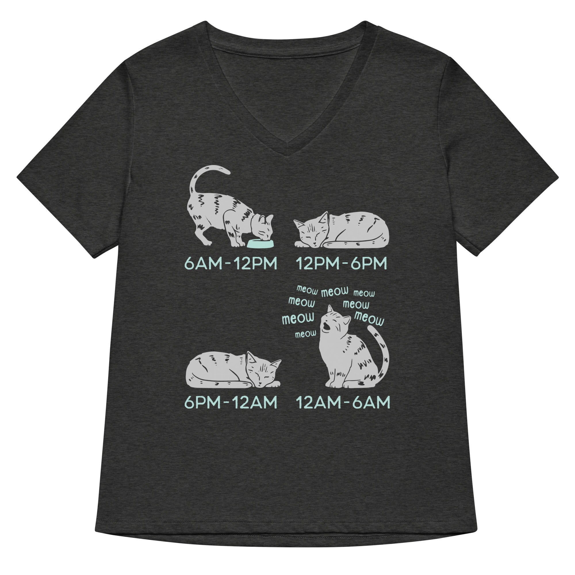 Cat Day Schedule Women's V-Neck Tee