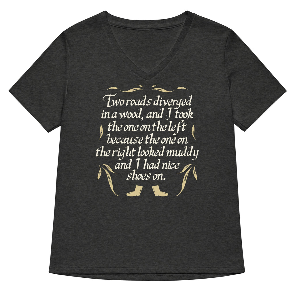 Two Roads Diverged Women's V-Neck Tee