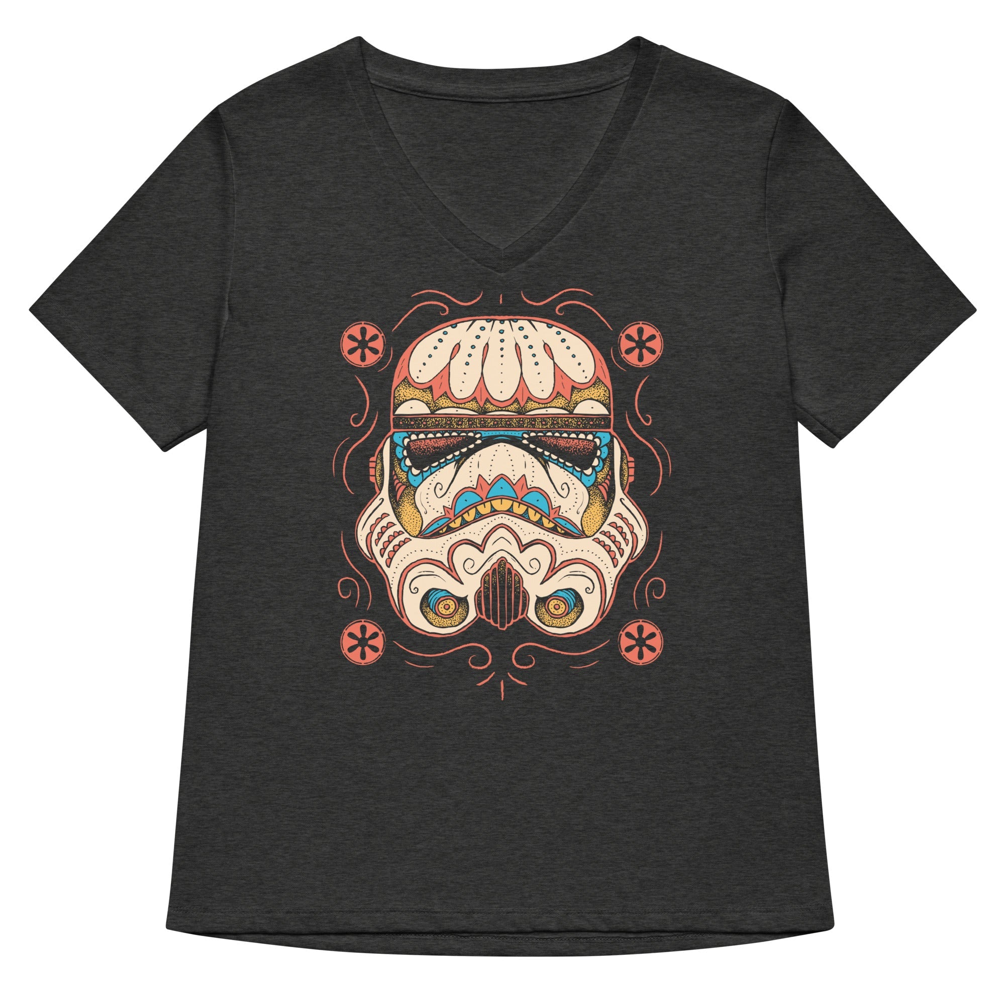 Sugar Skull Trooper Women's V-Neck Tee