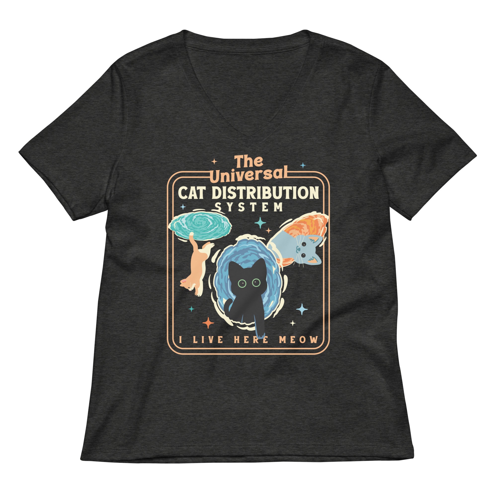 The Universal Cat Distribution System Women's V-Neck Tee
