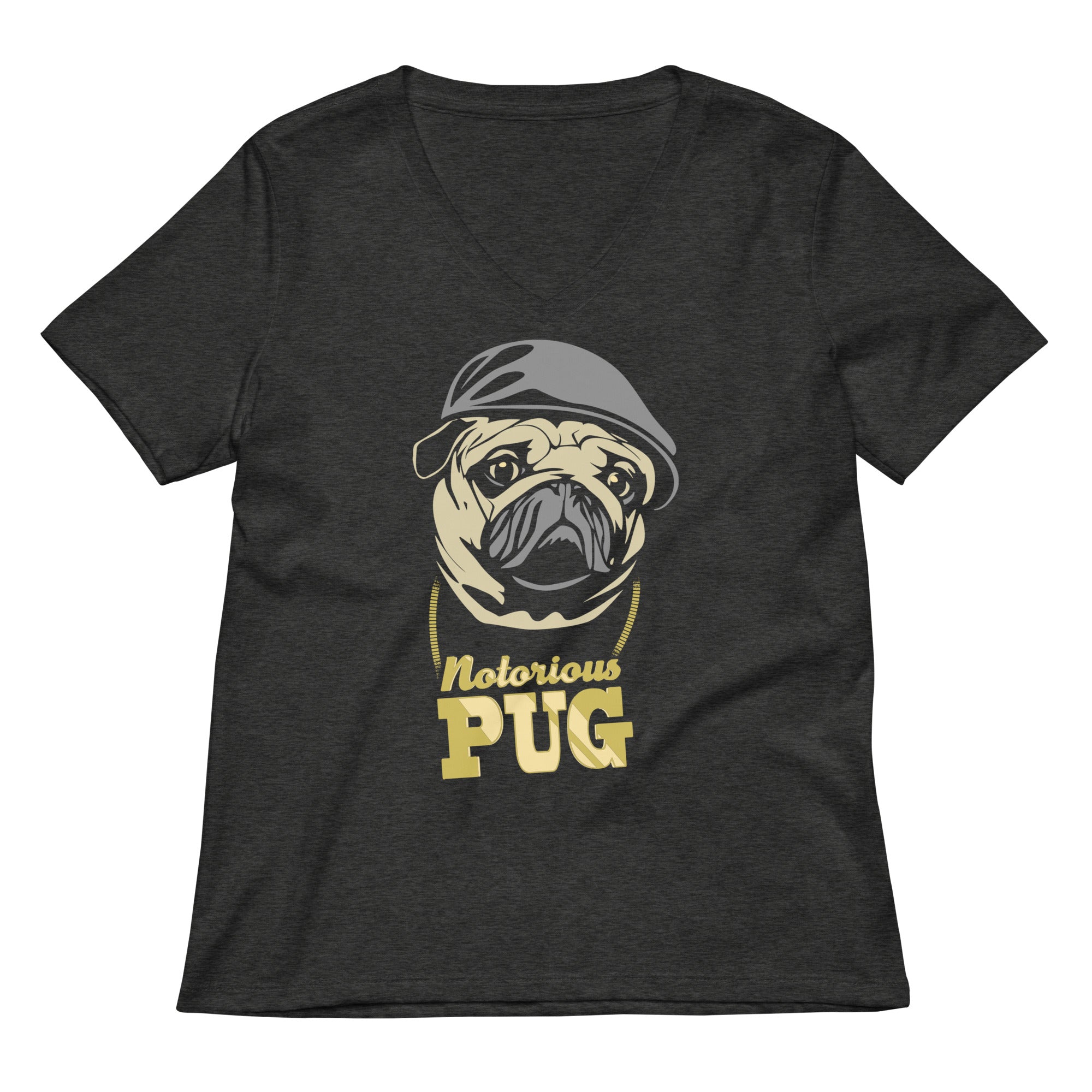 Notorious PUG Women's V-Neck Tee