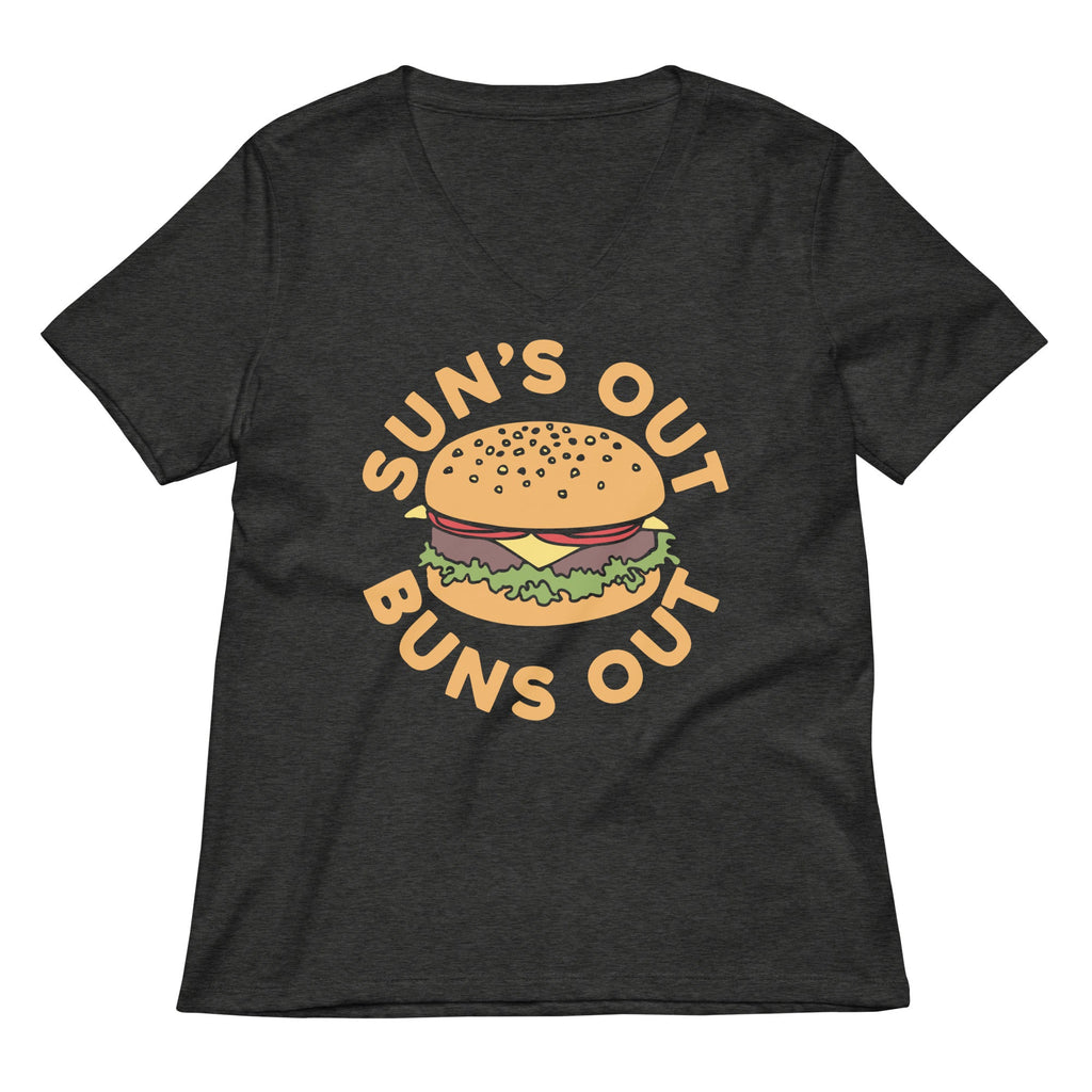 Sun's Out Buns Out Women's V-Neck Tee