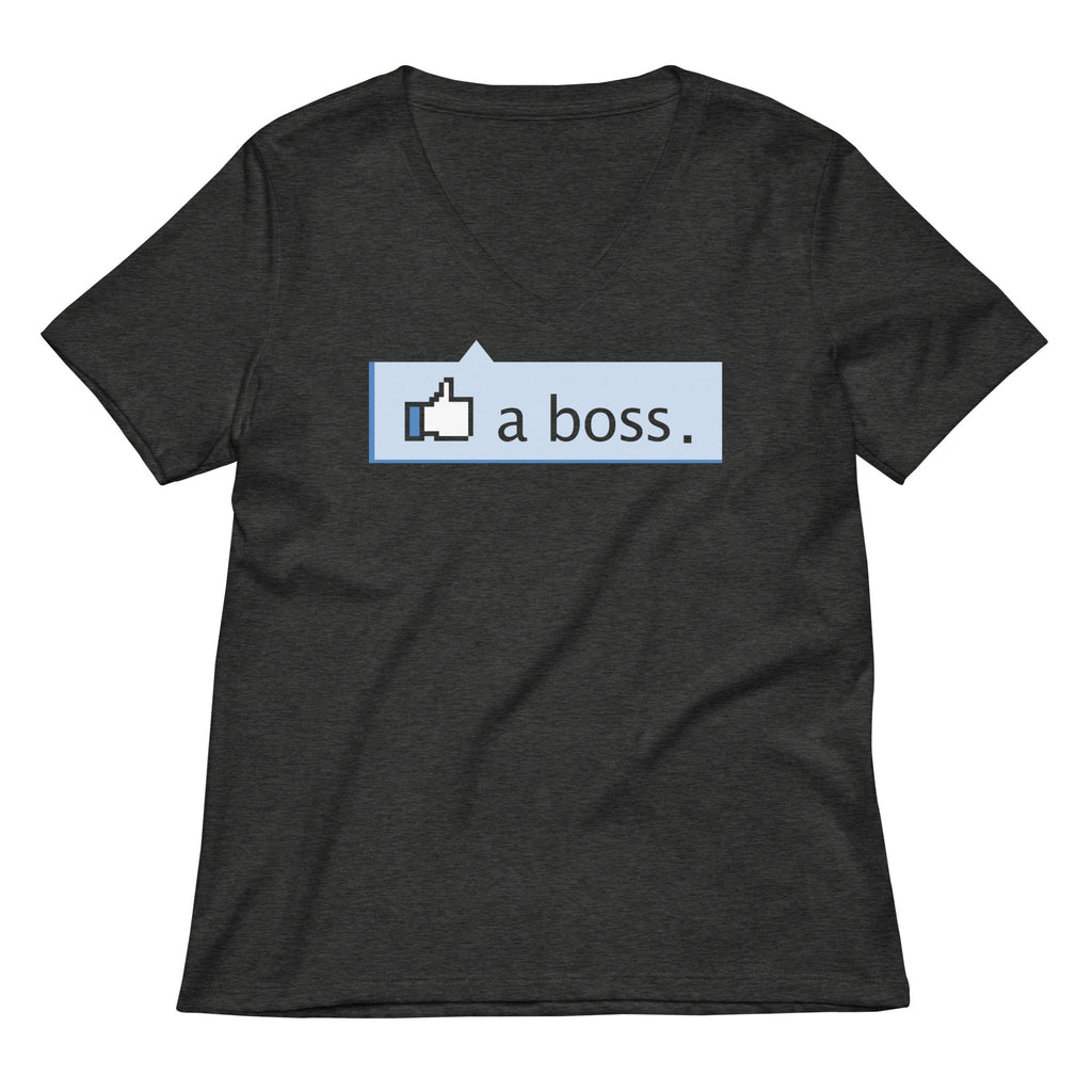 Like A Boss Thumbs Up Women's V-Neck Tee