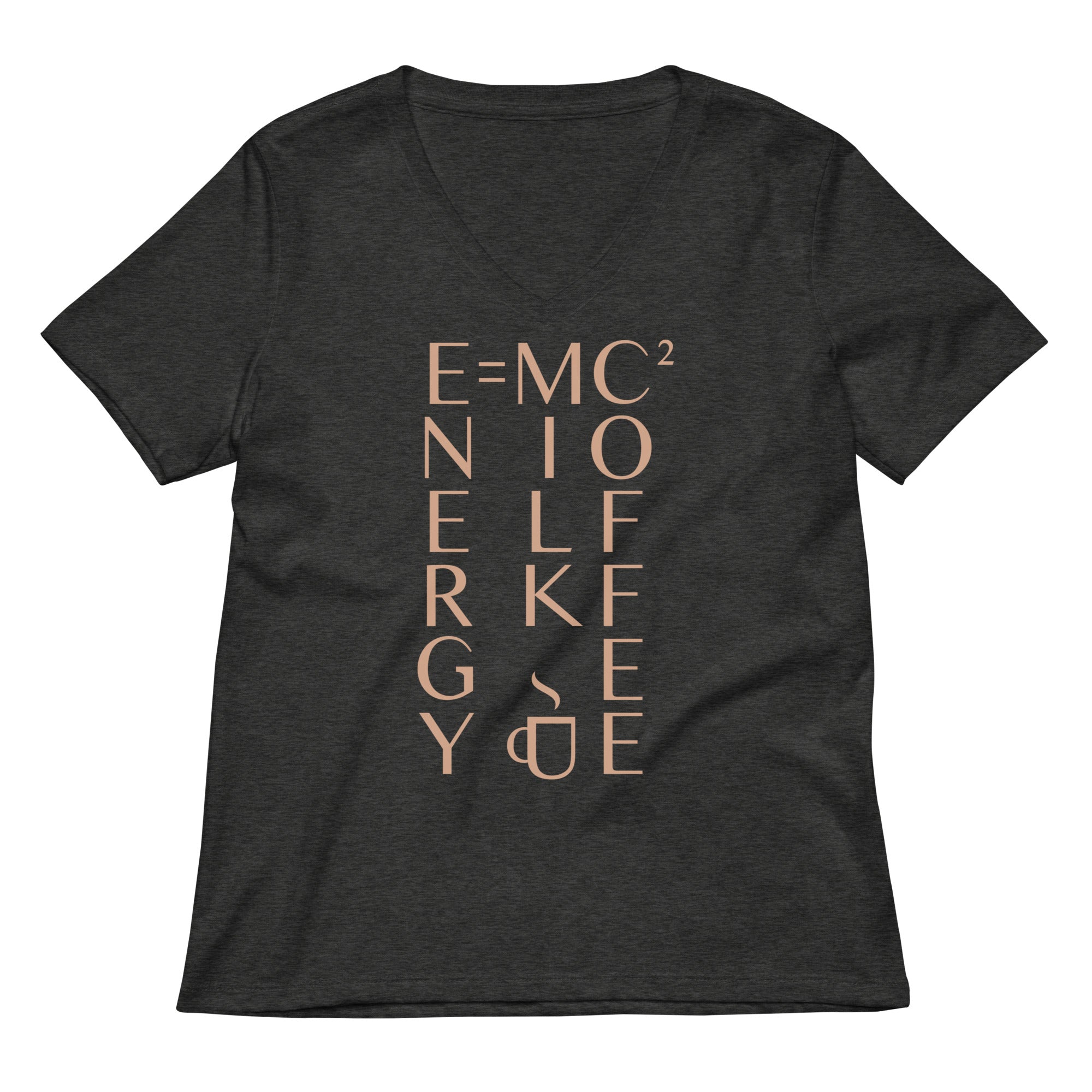 Energy Equals Milk Times Coffee Squared Women's V-Neck Tee