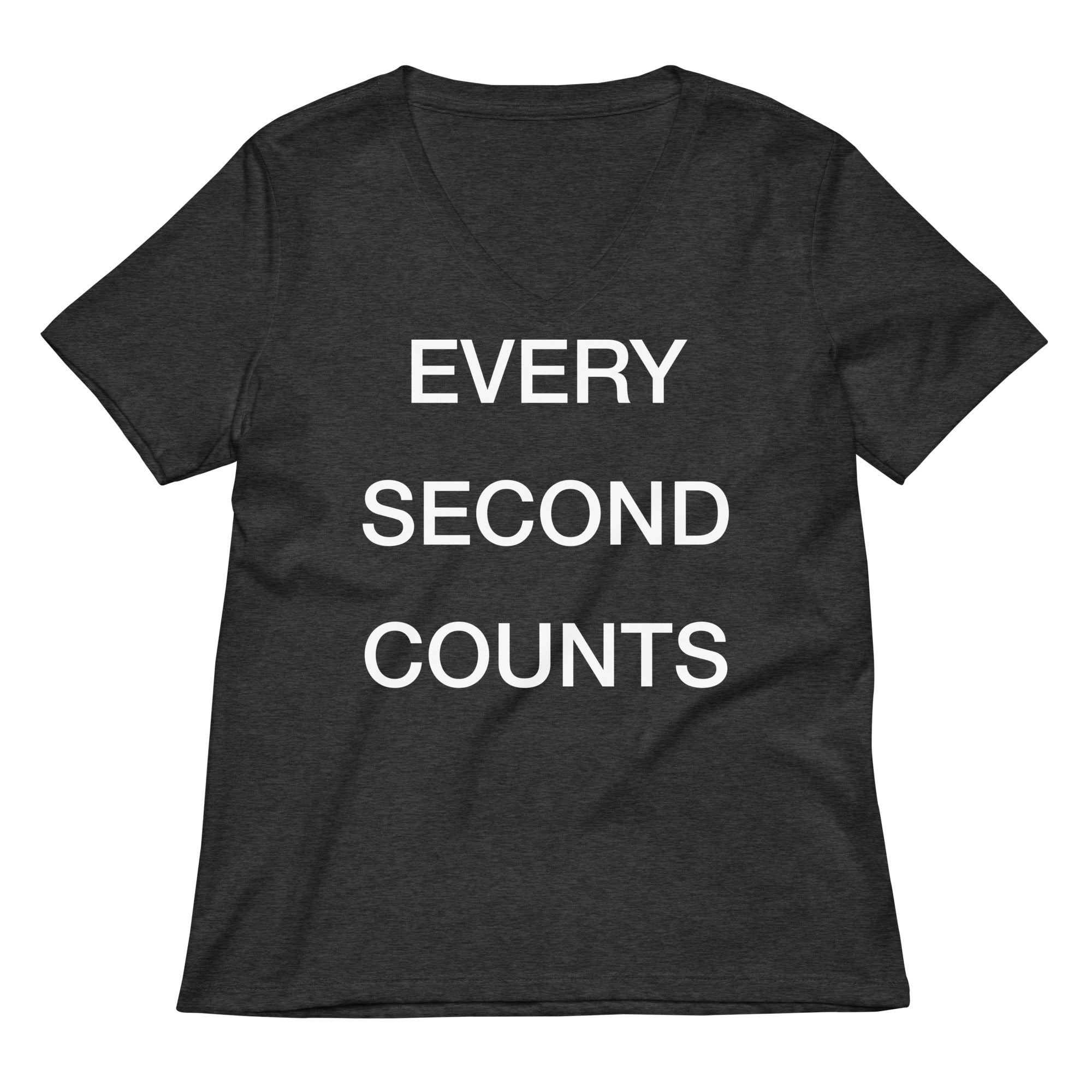 Every Second Counts Women's V-Neck Tee