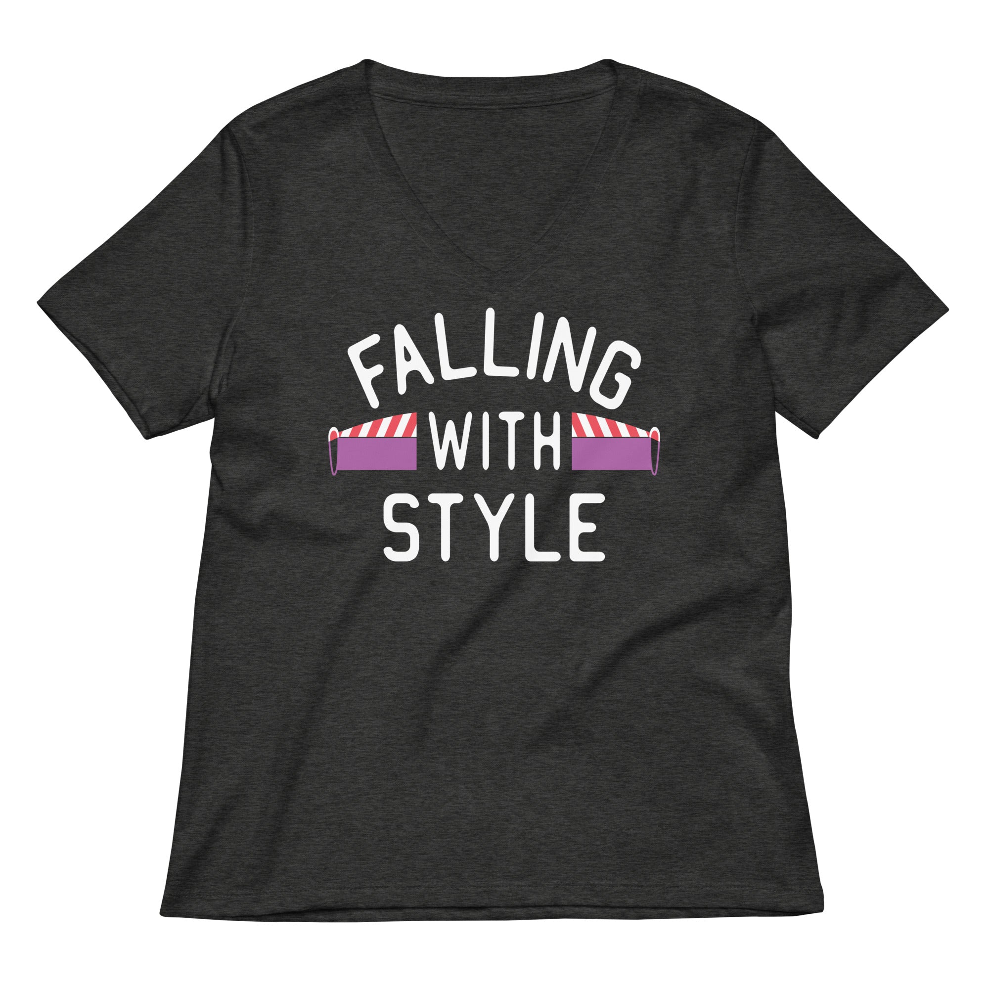 Falling With Style Women's V-Neck Tee