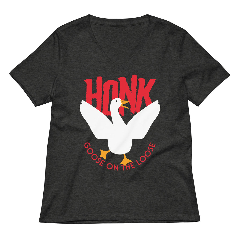 Honk Goose On The Loose Women's V-Neck Tee