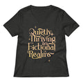 Quietly Thriving In Fictional Realms Women's V-Neck Tee