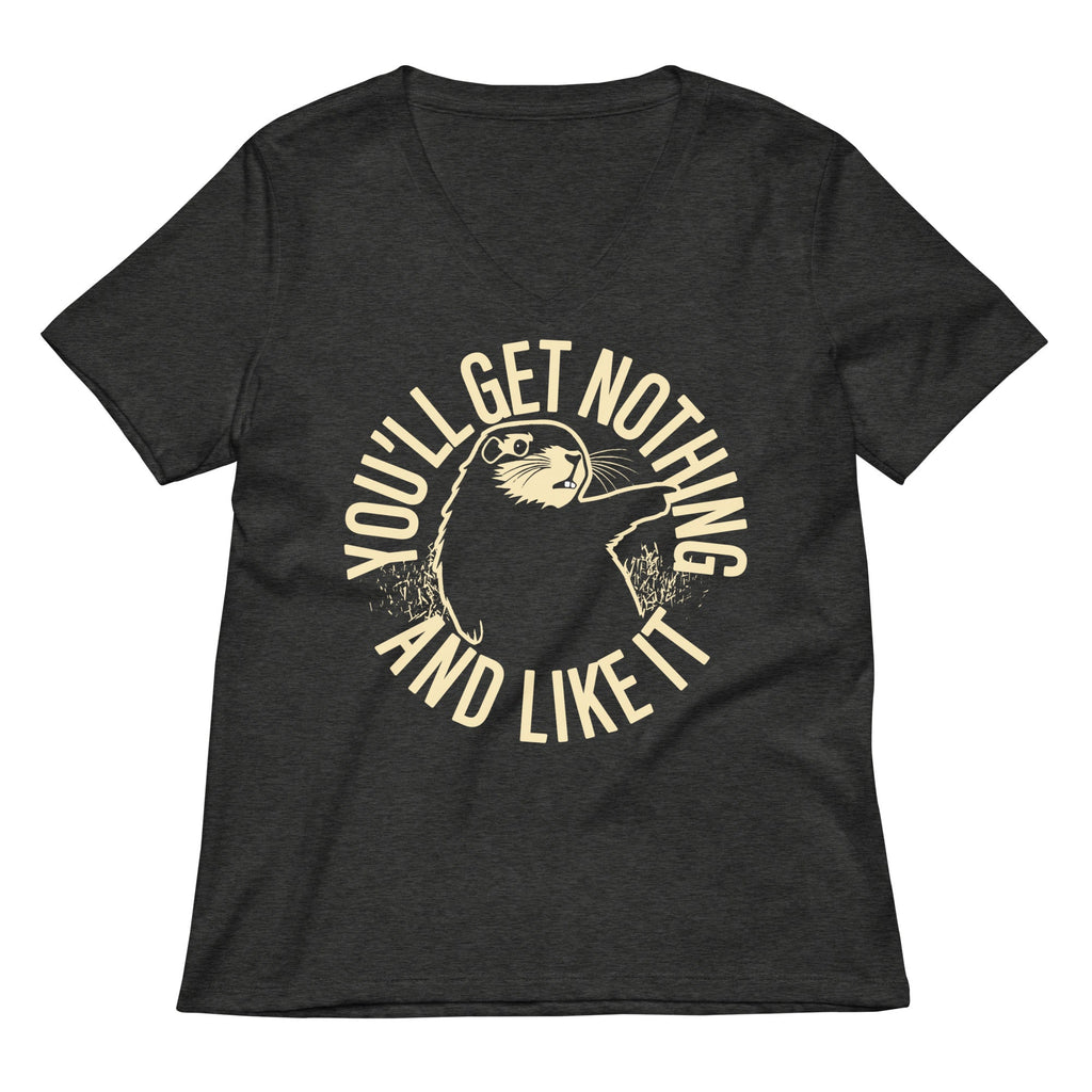 You'll Get Nothing And Like It Women's V-Neck Tee