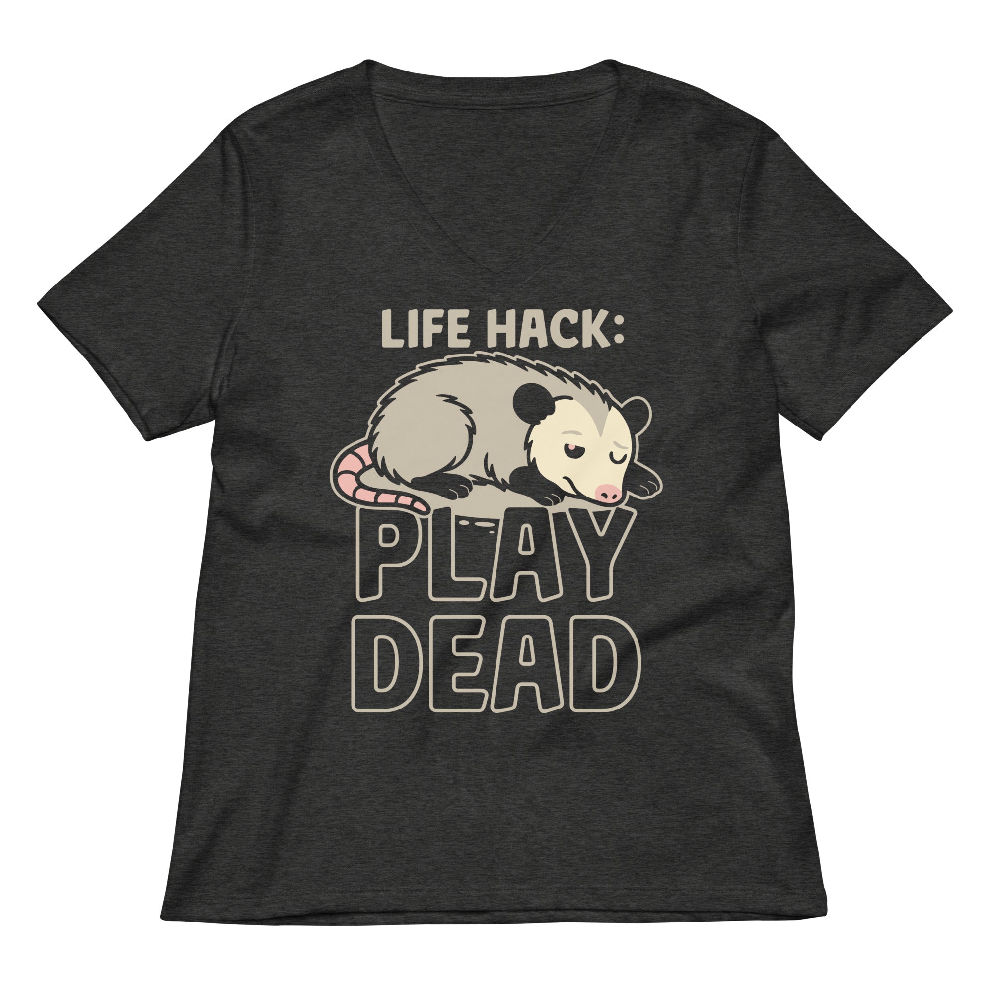 Life Hack Play Dead Women's V-Neck Tee
