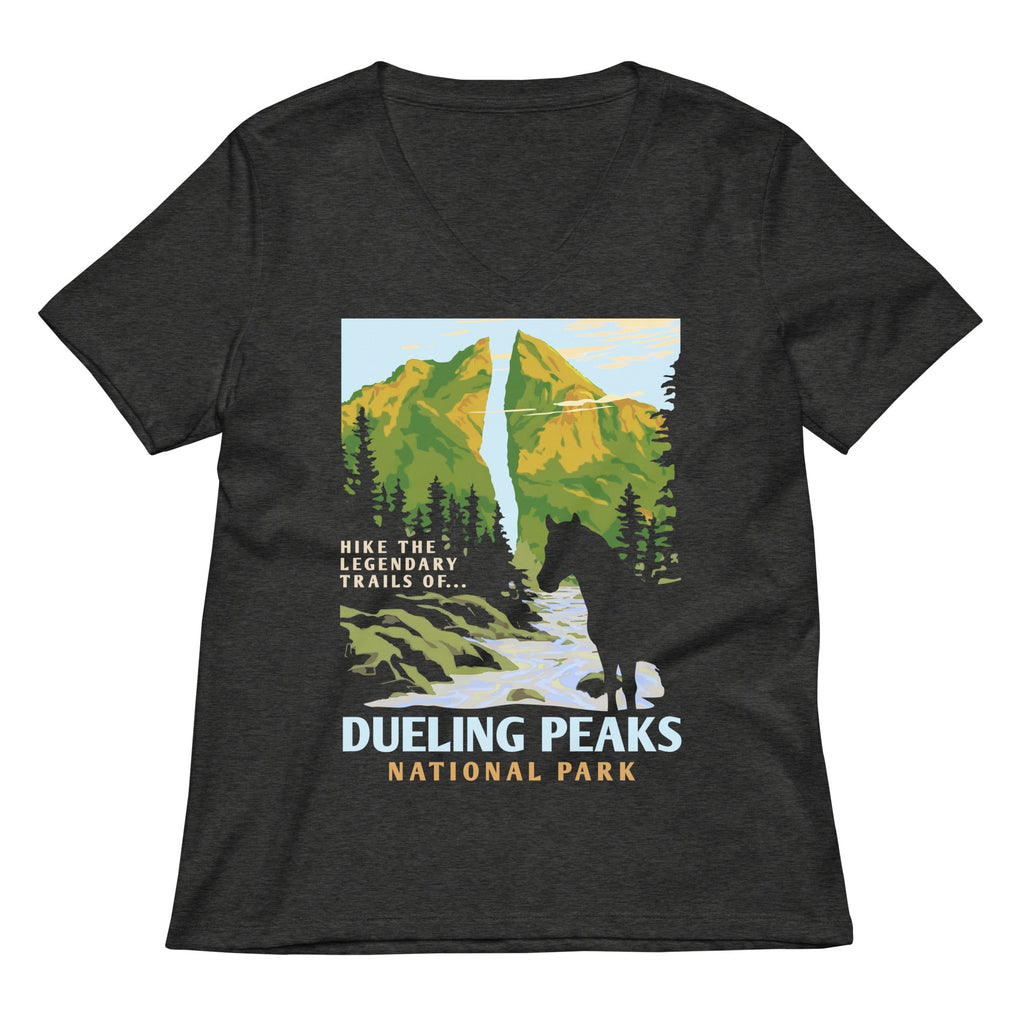 Dueling Peaks National Park Women's V-Neck Tee