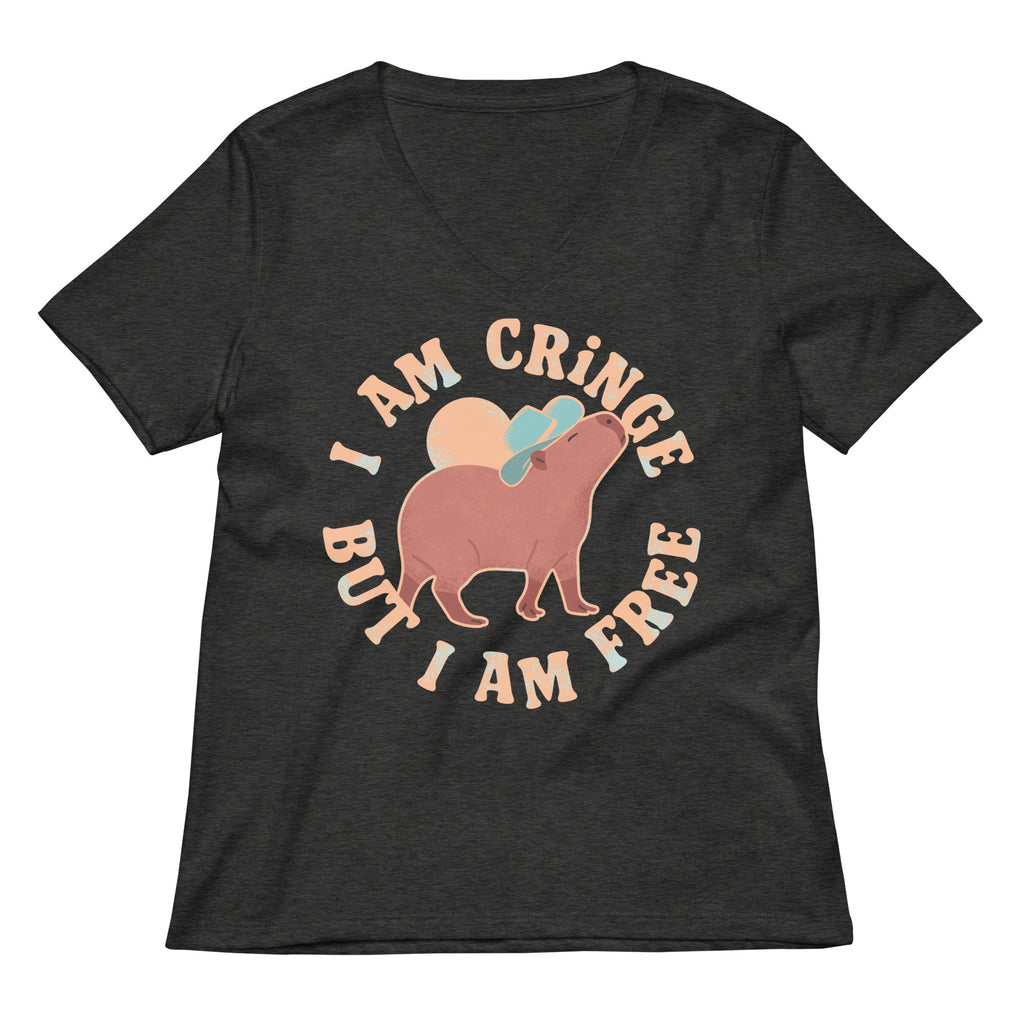 I Am Cringe But I Am Free Women's V-Neck Tee